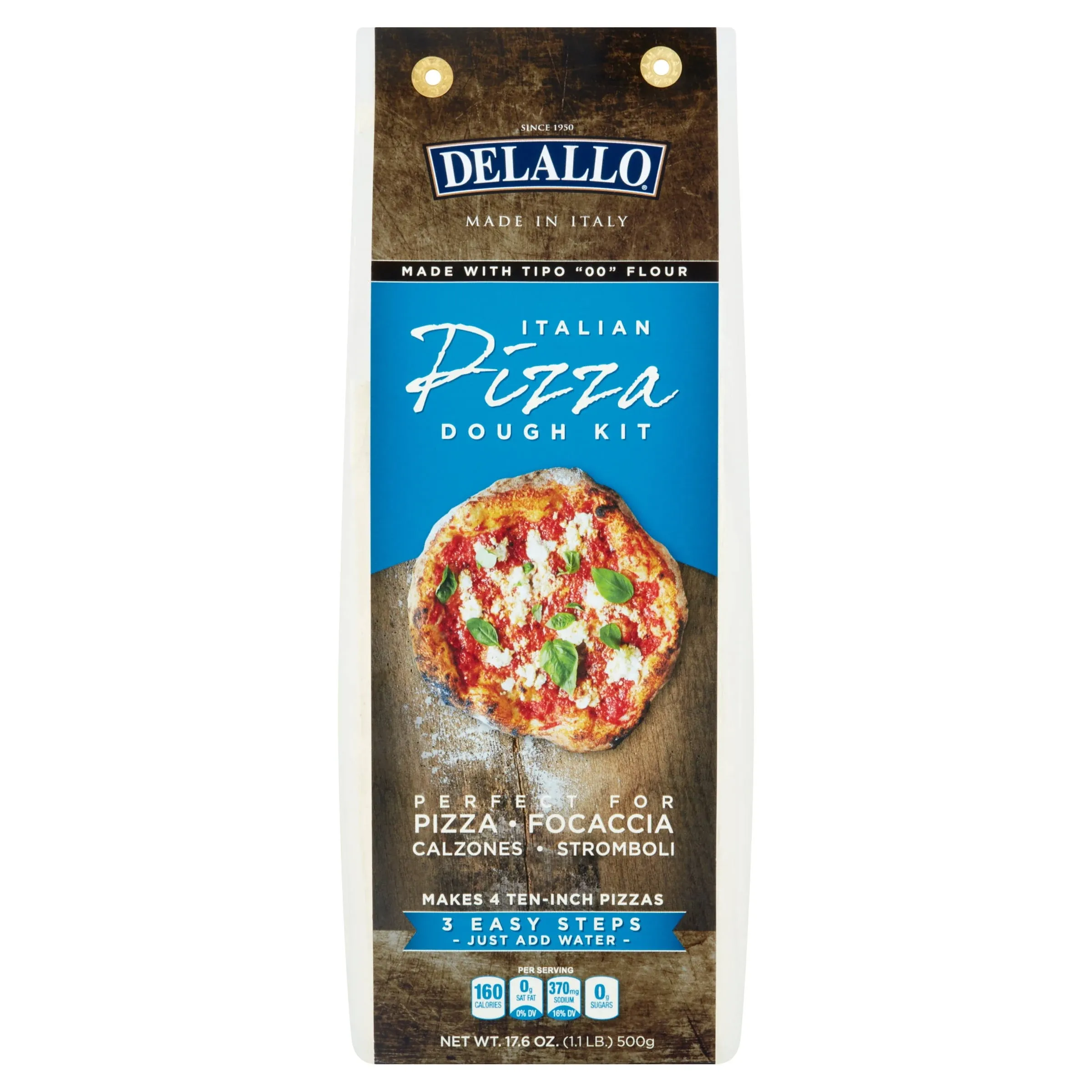 DeLallo Italian Pizza Dough Kit With Tipo 00 Flour (1.1 lbs)