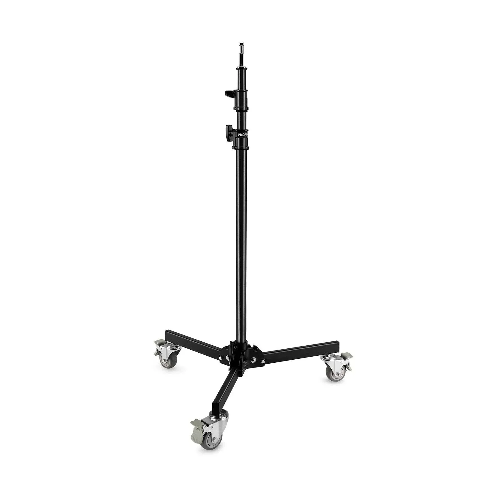 PROAIM 8.6ft Heavy Duty Folding Wheel Base Light Stand. 5/8” Baby Pin Mounting for Light & Photography Gear. Payload up to 13.06kg/30lb. for Photographers, Studios, Live Events (TP-FWBS-01)