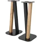 EXIMUS One Pair Fixed Height Universal Speaker Floor Stands - Oak Black - 600 Series