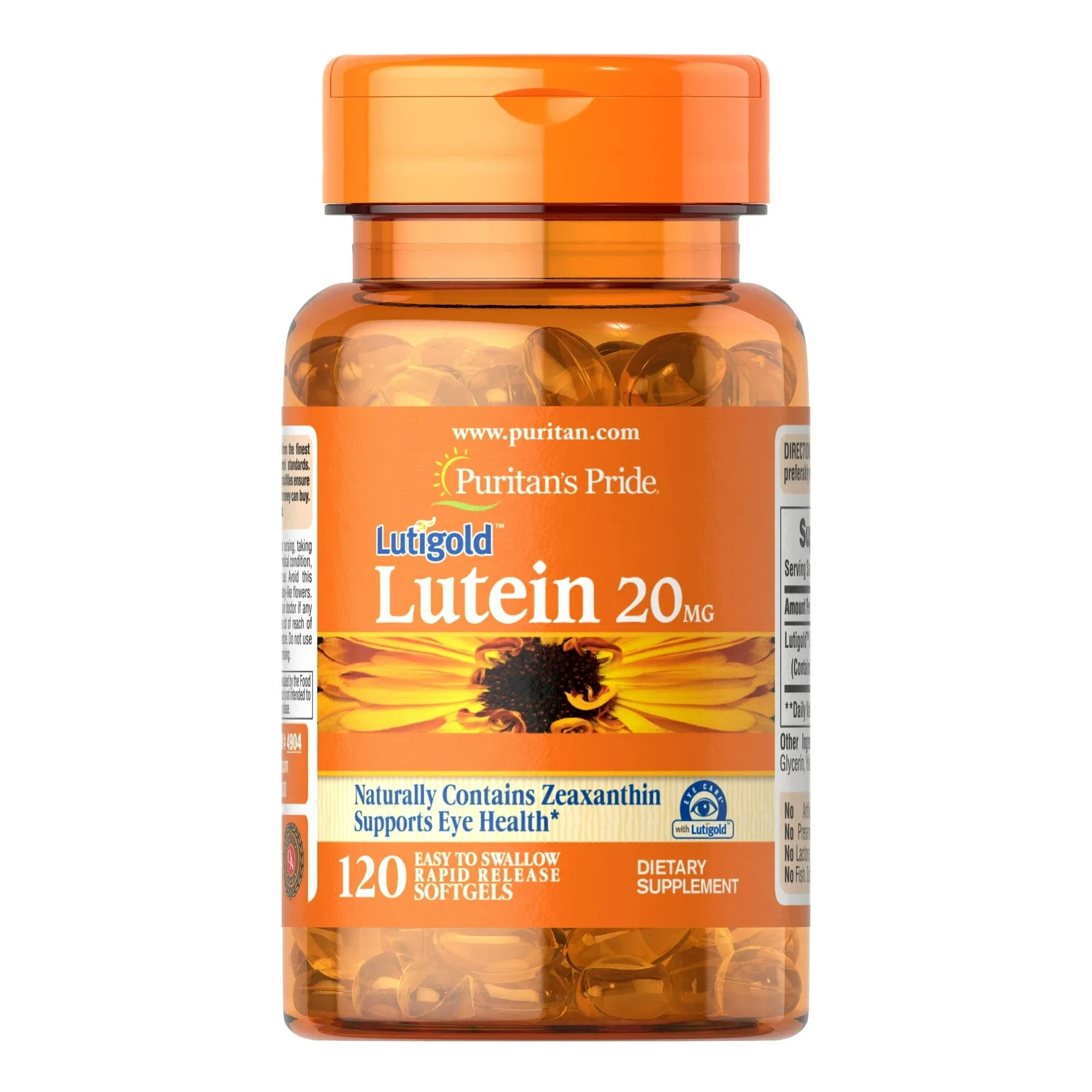 Puritan's Pride Lutein 20 mg with Zeaxanthin - 120 Softgels