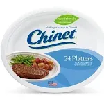 Chinet Premium 10-Inch Platters, 24-Count Packs (Pack of 4)