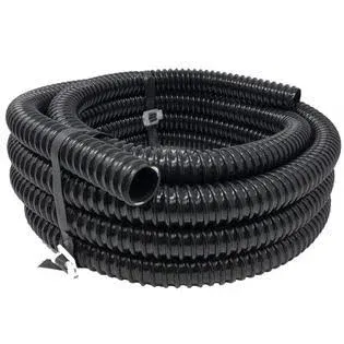 Sealproof 1&#034; Dia. Corrugated Pond Tubing 1-Inch ID, 20 FT Length, Black PVC K...