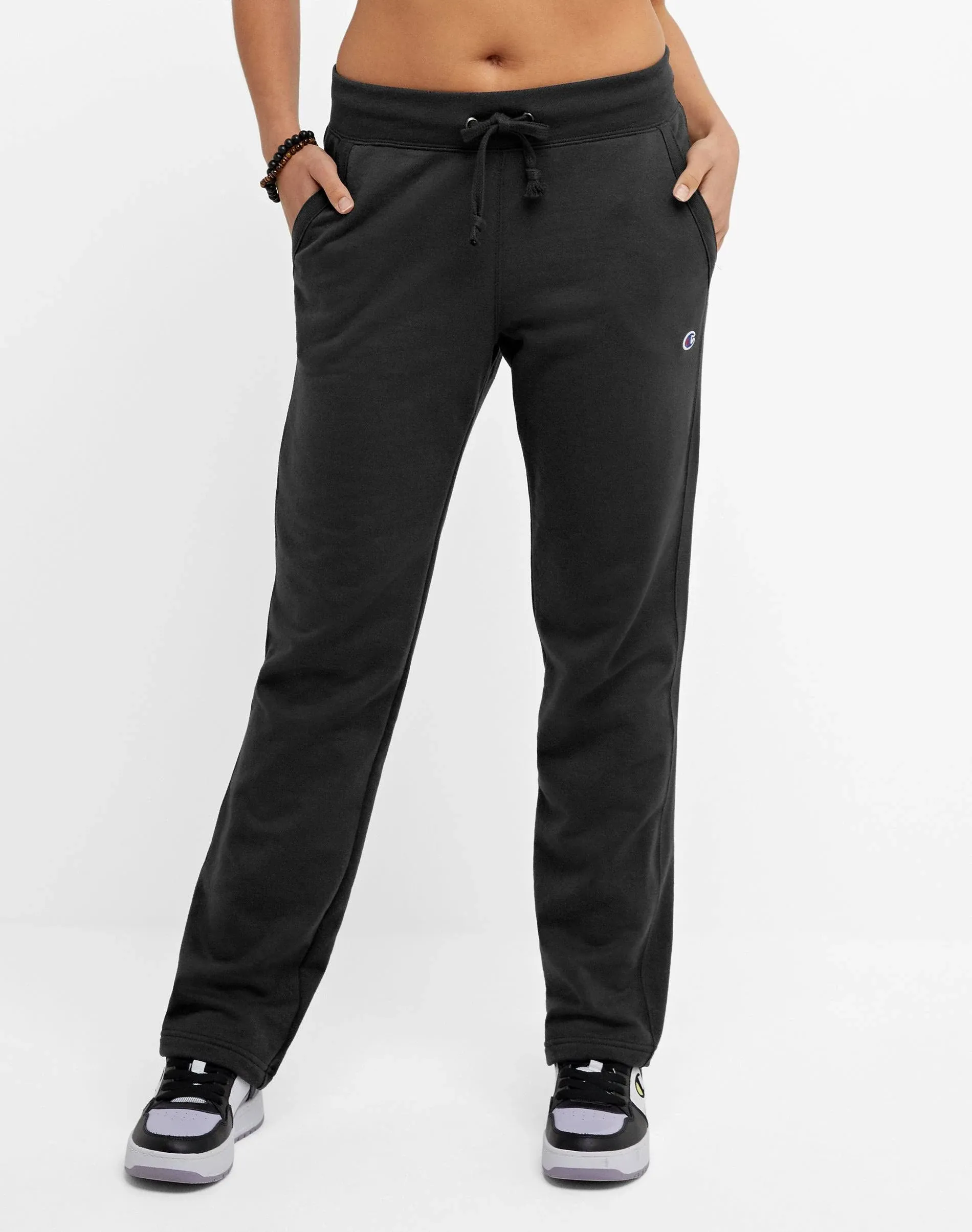 Champion Women's Powerblend Fleece Open Bottom Pants