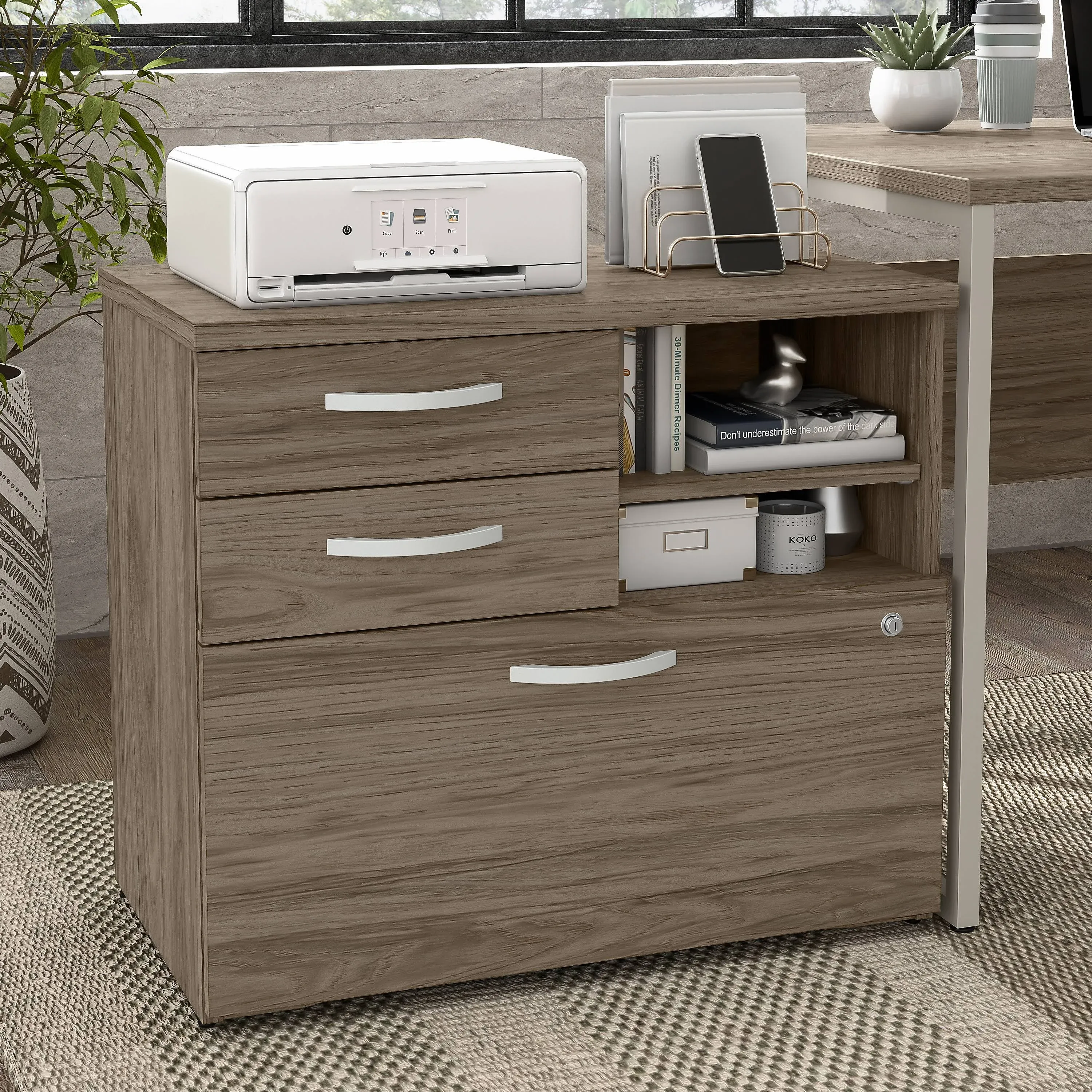 Bush Business Furniture Hybrid Office Storage Cabinet