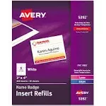 Avery Name Badge Insert Refills