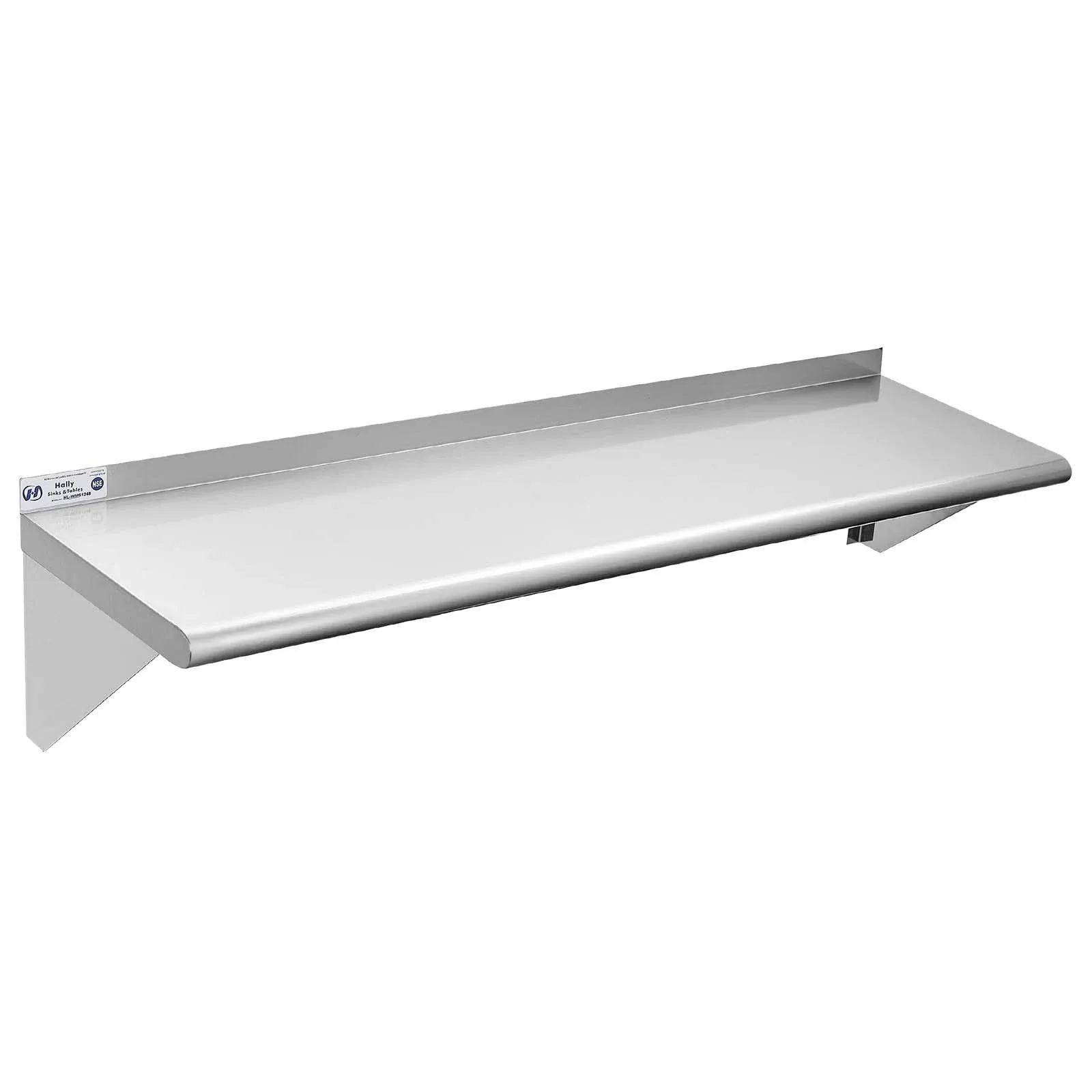 Hally Stainless Steel Shelf 12 X 48 Inches 280 Lb Nsf Commercial Wall Mount Floa