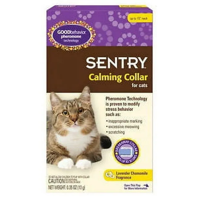 Sentry Calming Collar Lavender Chamomile Fragrance Cat Collar