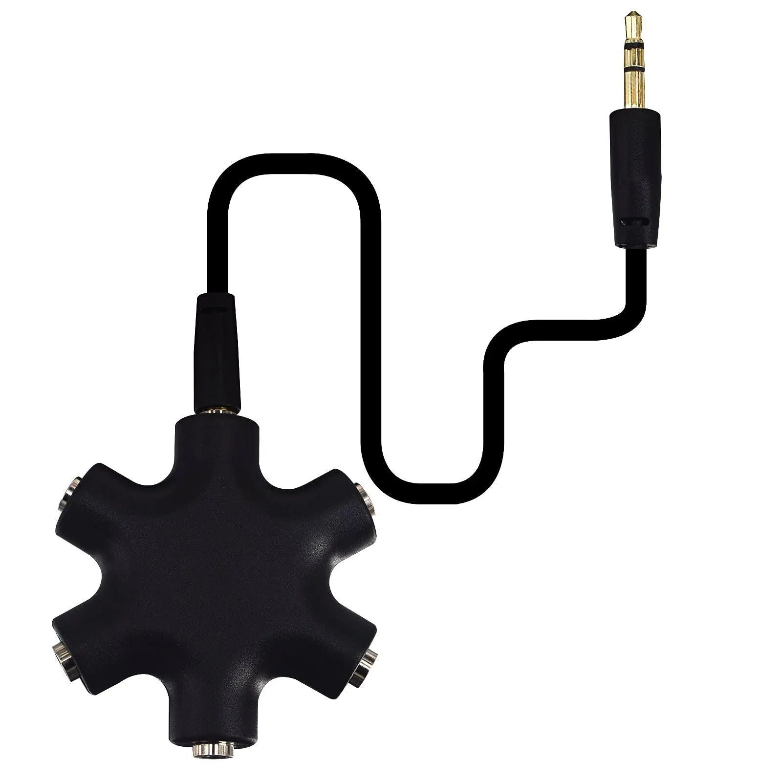 Headphone Splitter, 5-Jack 3.5 mm Audio 3.5mm 5-Way Adapter 