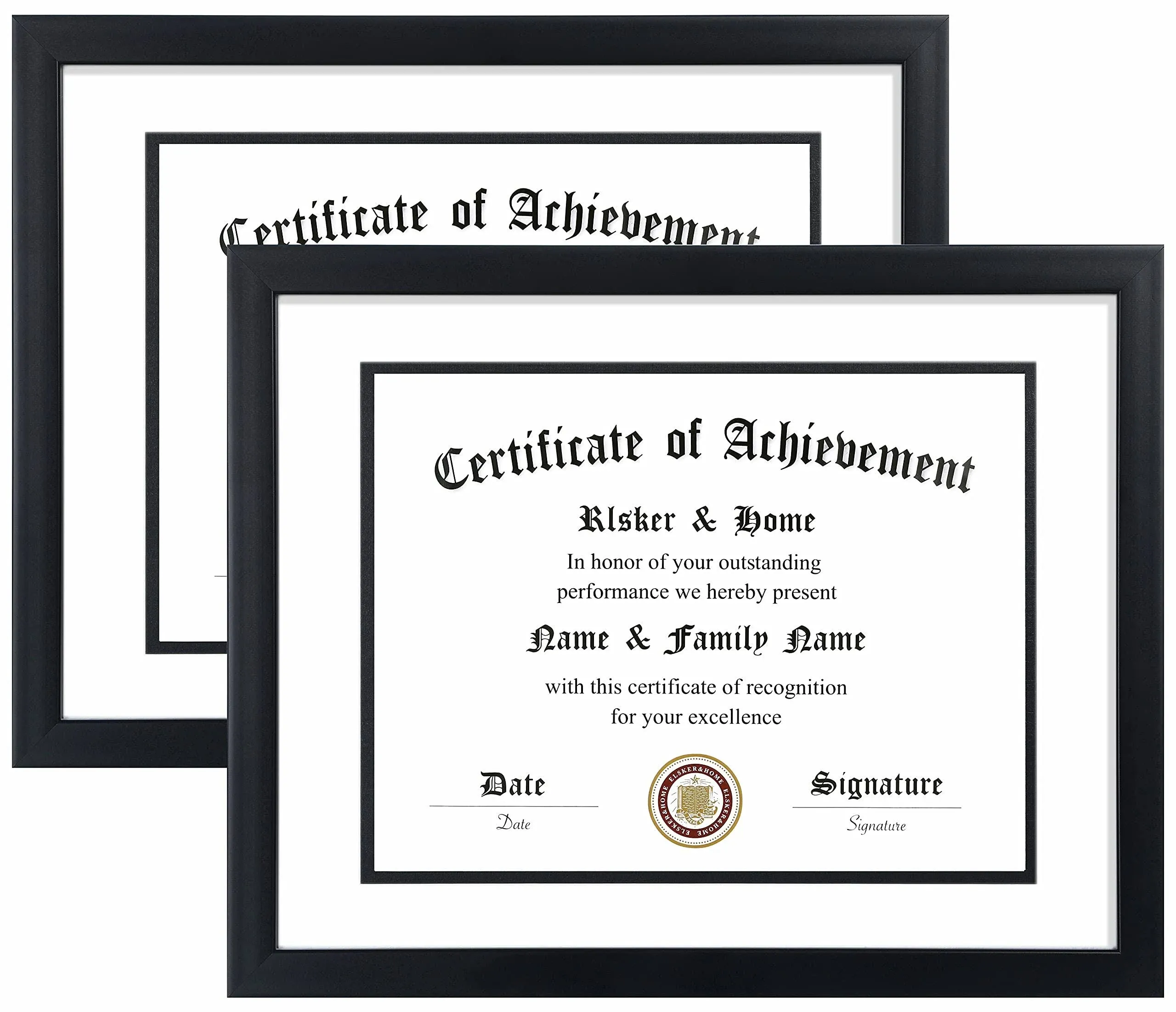 ELSKER&HOME 11x14 Diploma Frame, 8.5x11 Certificate&Document with Mat or 11x14 ...