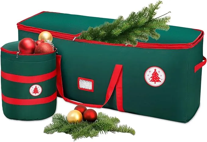 NVRGIUP Large Christmas Tree Storage Bag, Fits Up to 7.5 ft Artificial Disassembled Trees with Durable Handles, Sleek Dual Zipper & Tag Card, Waterproof Tear-proof Holiday Xmas Bags Box for Years UseNVRGIUP Large Christmas Tree Storage Bag, Fits Up to 7.