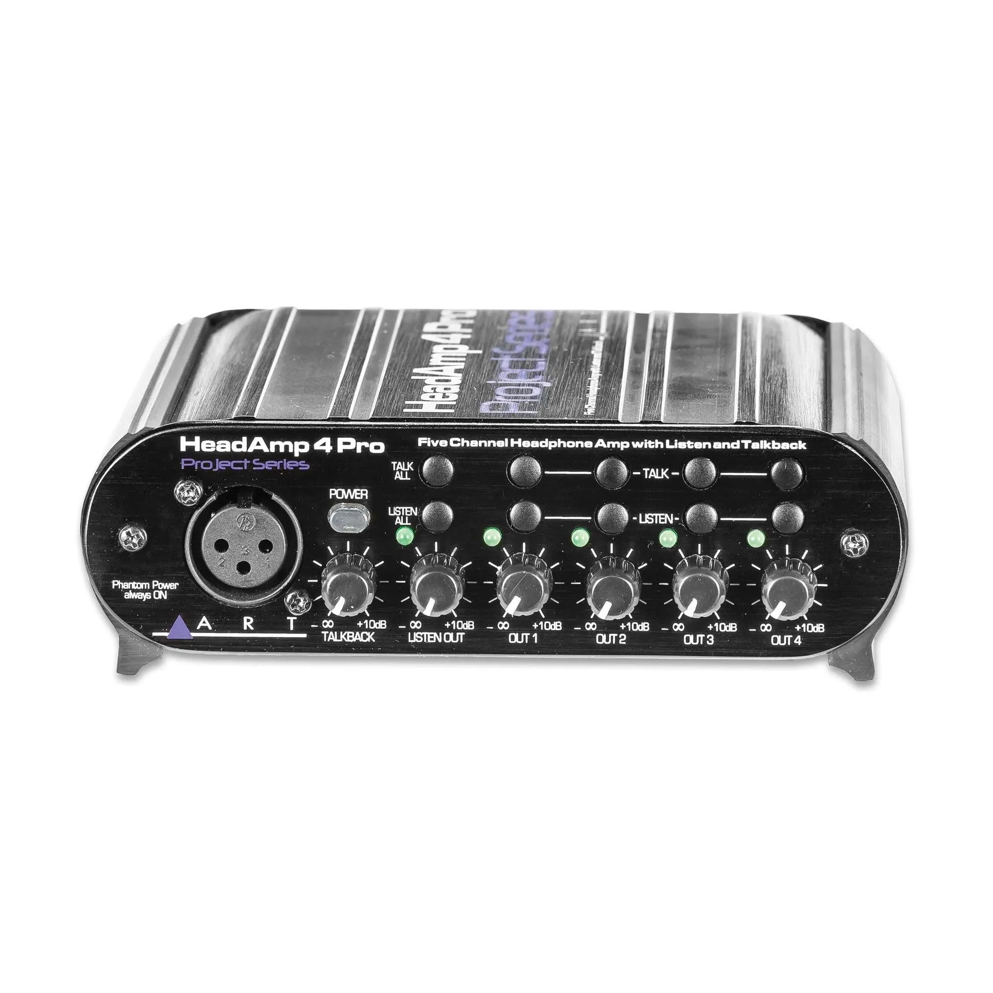 ART HEADAMP4PRO Five Channel Headphone Amplifier with Talkback