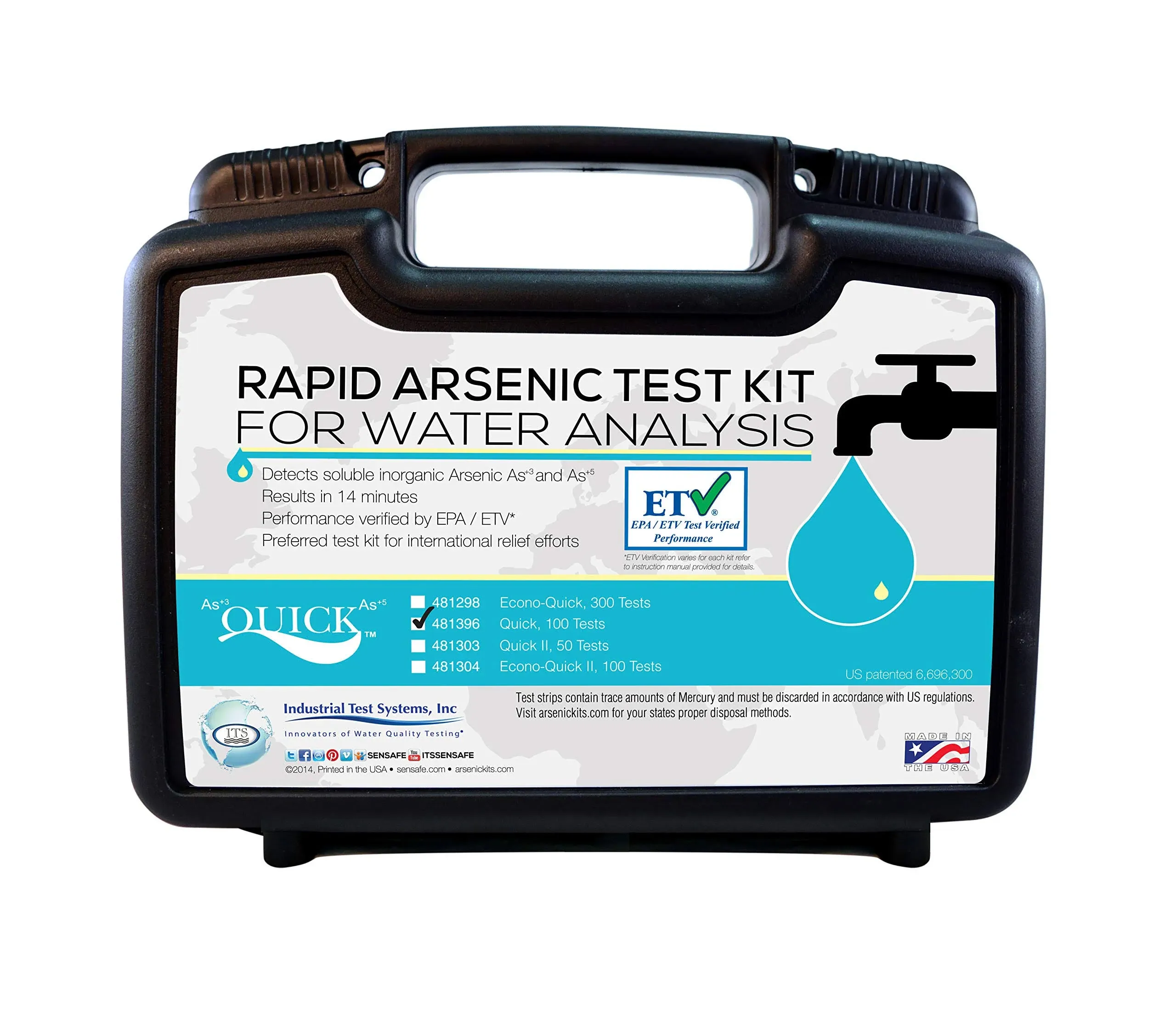 Arsenic Quick 100 Test Kit, 481396