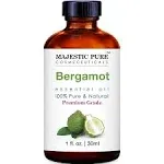 Majestic Pure Bergamot Essential Oil - 100% Pure and Natural, Therapeutic Grade Bergamot Oil, 1 fl oz