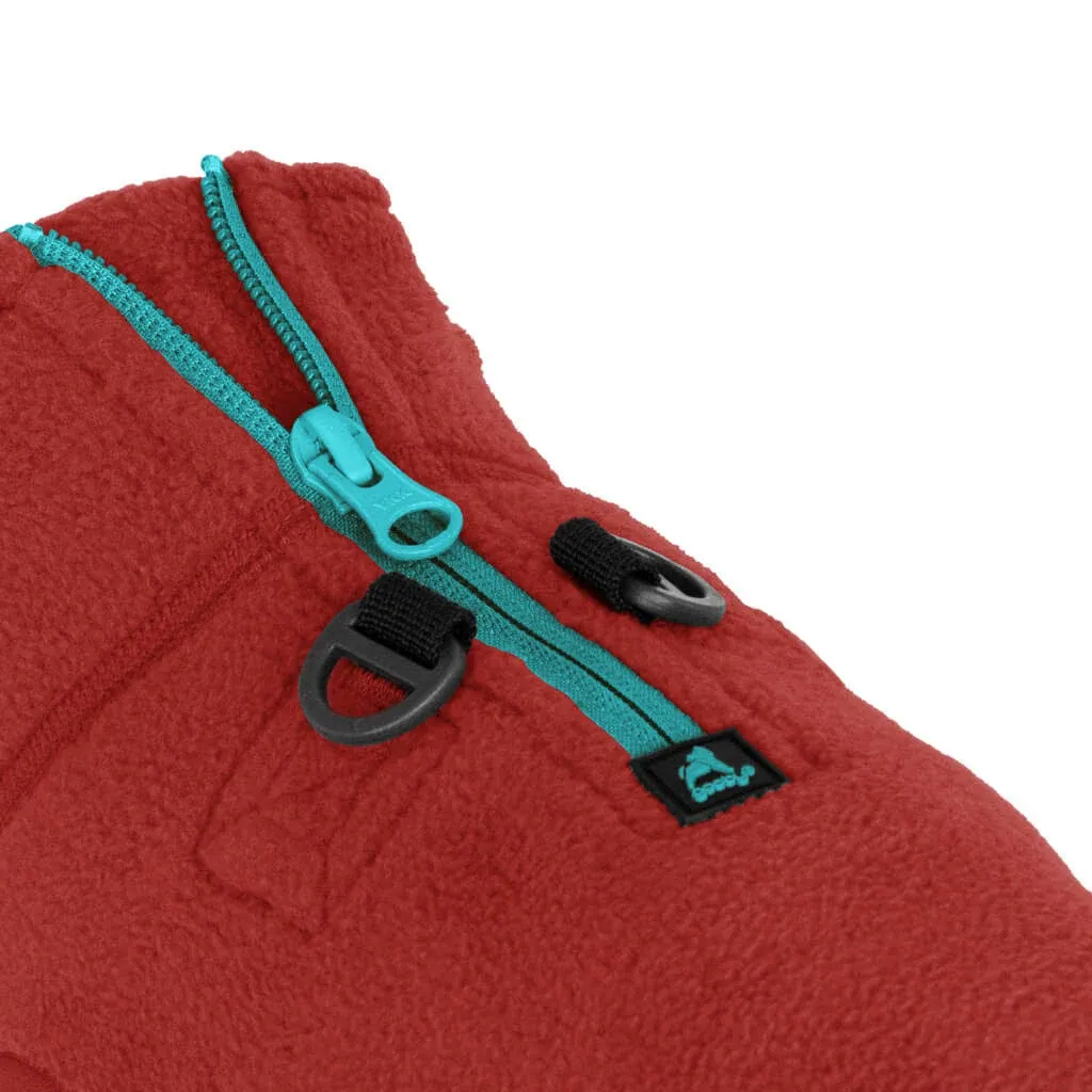 Gooby Half Zip Up Fleece Vest Dog Sweater - Burgundy, Small - Warm Pullover Fleece Head-In Dog Jacket with Dual D Ring Leash - Winter Small Dog Sweater - Dog Clothes for Small Dogs Boy and Medium Dogs