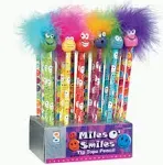 Raymond  Miles O&#039;Smiles Tip Topz Number 2 Pencils For Kids With Pencil Toppers (