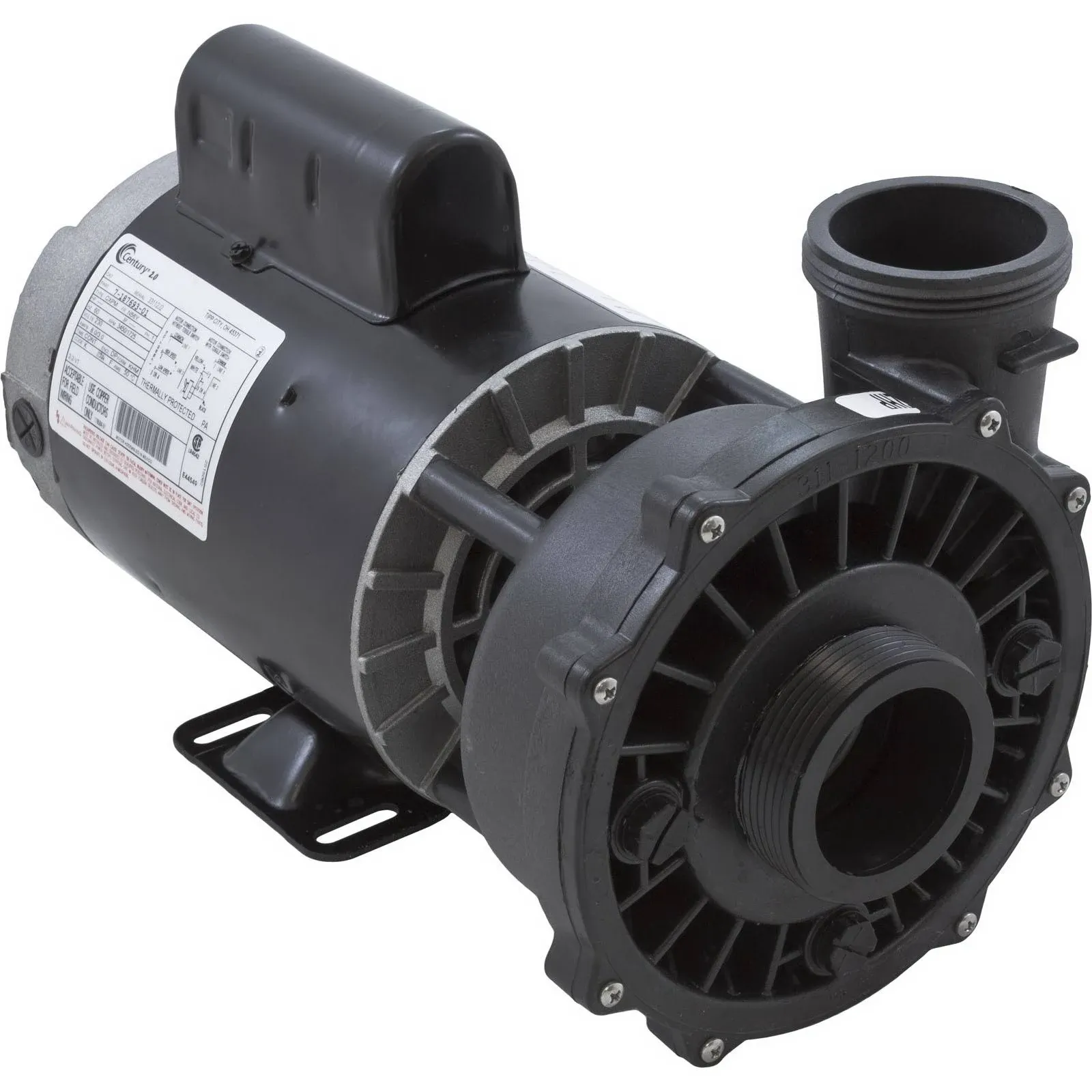 Pump, Waterway Executive 56, 2.0HP, 230V, 8.0/3.0A, 2-Speed, 2&quot;MBT, SD, 56-Frame