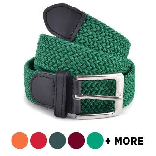 Umo Lorenzo Stretch Braided Woven Belts without Holes, Elastic Casual Belts for Men and Women