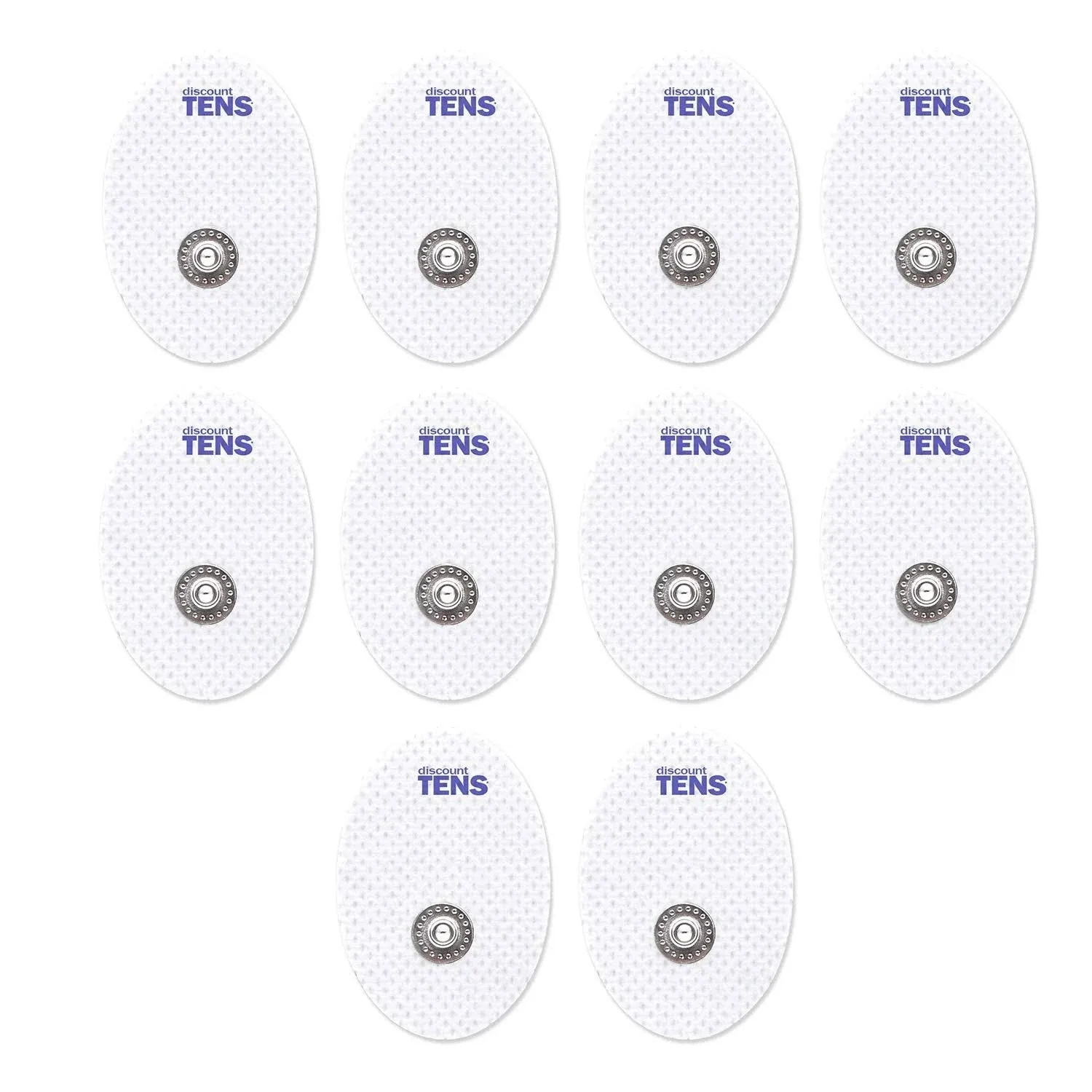 TENS Electrodes, Premium Quality Small Replacement Pads for TENS Units, 10 Pairs of Snap TENS Unit Electrodes (20 TENS Unit Pads), 1.57 inch (4cm) x 1.18 inch (3cm), Discount TENS Brand