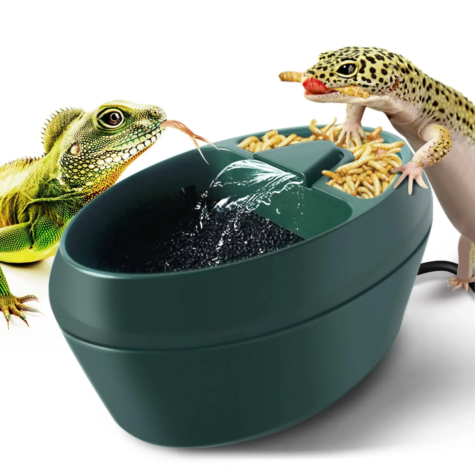  Reptile Drinking Water Fountain Chameleon Accessories Automatic Circulation 