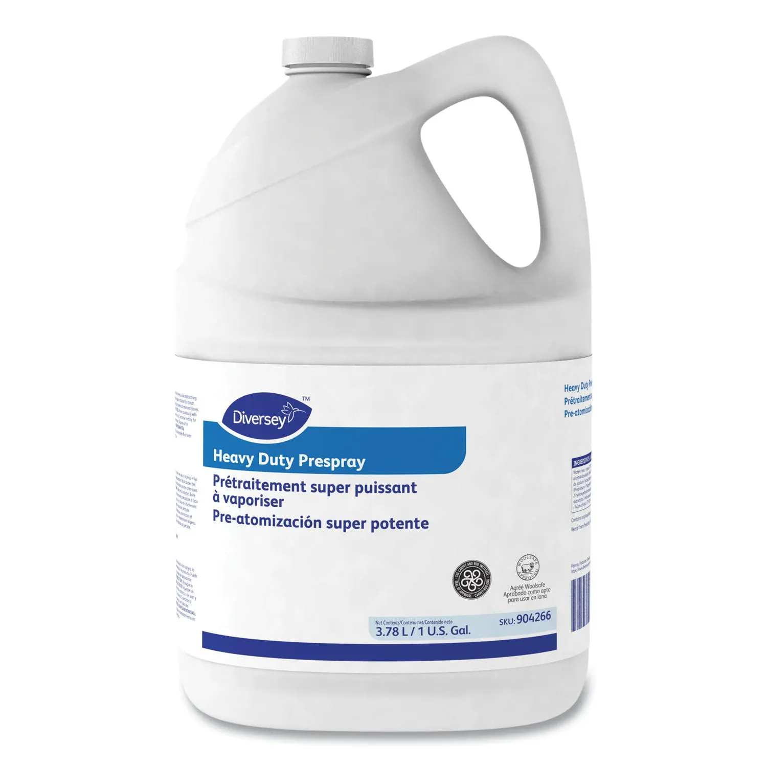 Diversey Heavy Duty Prespray Carpet Cleaner - 4 / CT - Liquid - 128 fl oz (4 quart) - Fruity Scent - 4 / Carton - Clear