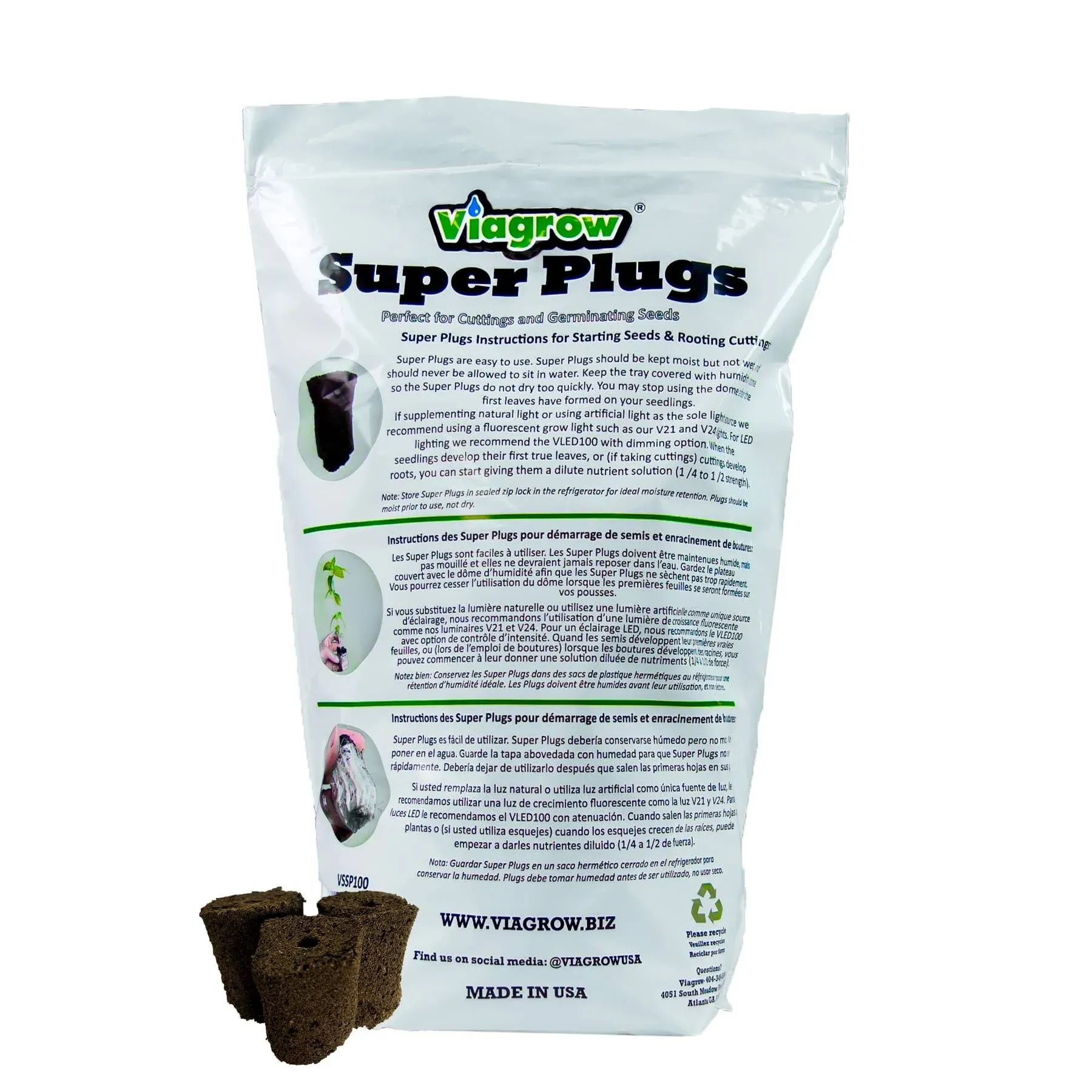 Viagrow Super Plugs Organic Seed Starter Plugs