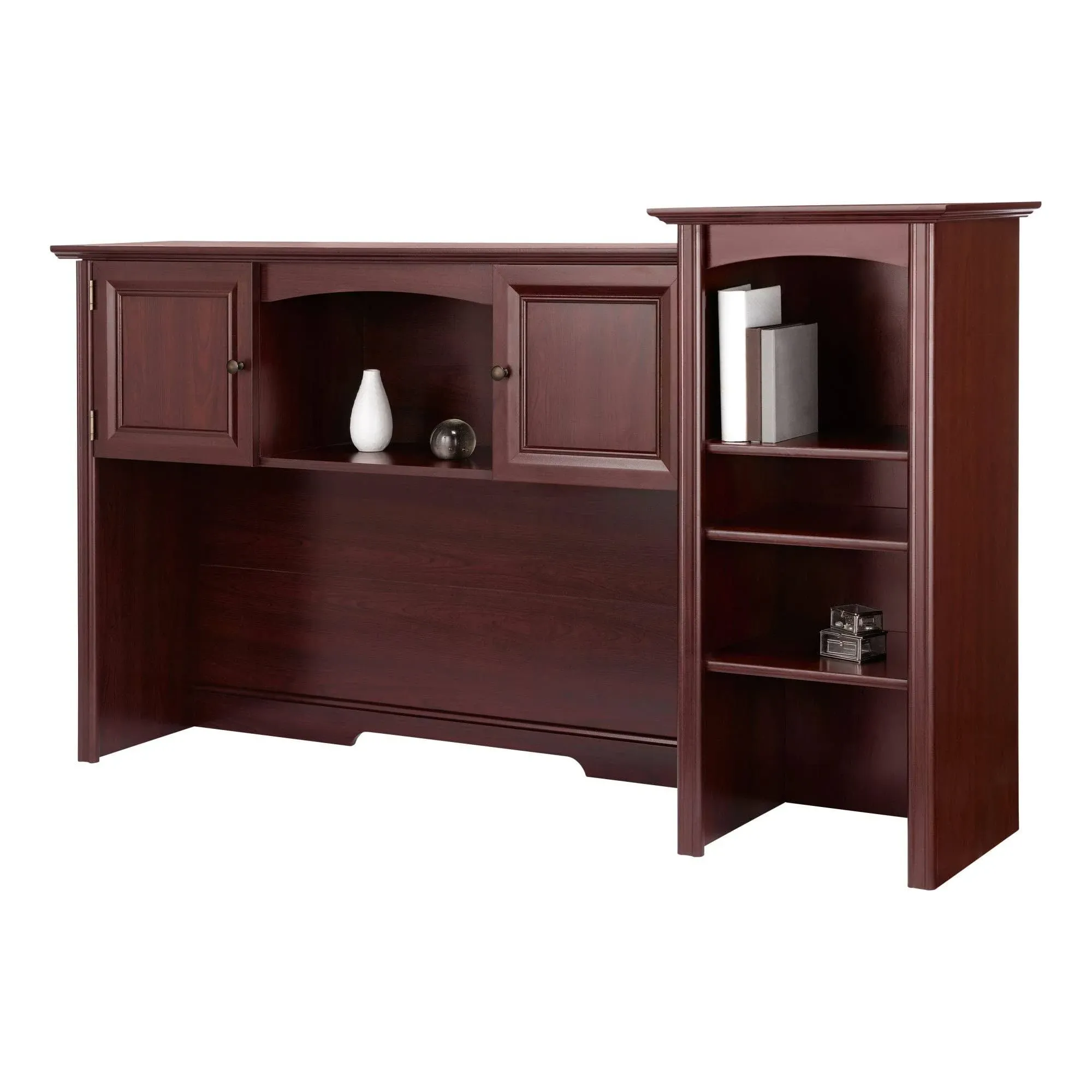 Realspace&reg; Broadstreet 65&rdquo;W Hutch For U-Shaped Desk, Cherry