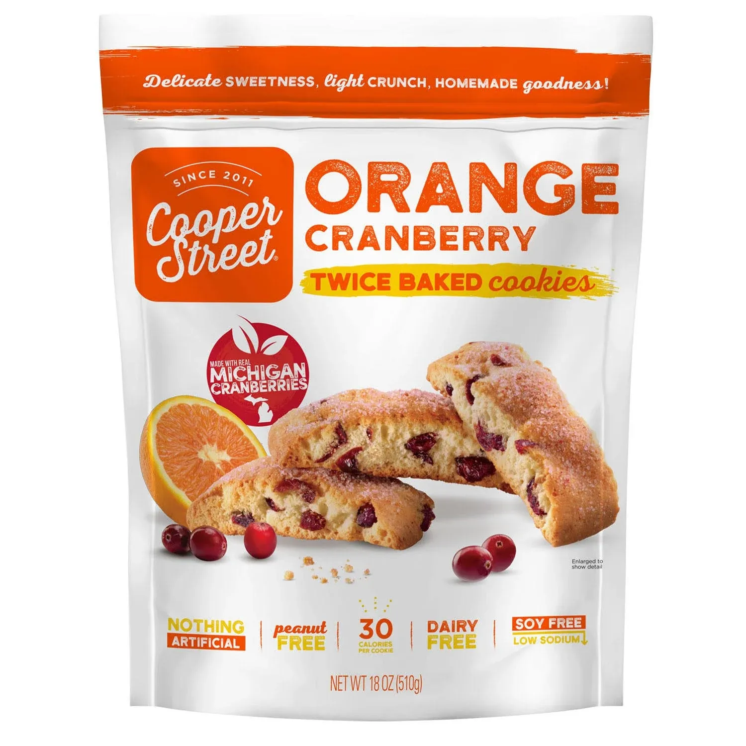 Cooper Street All Natural Orange Cranberry Cookies 18 oz.