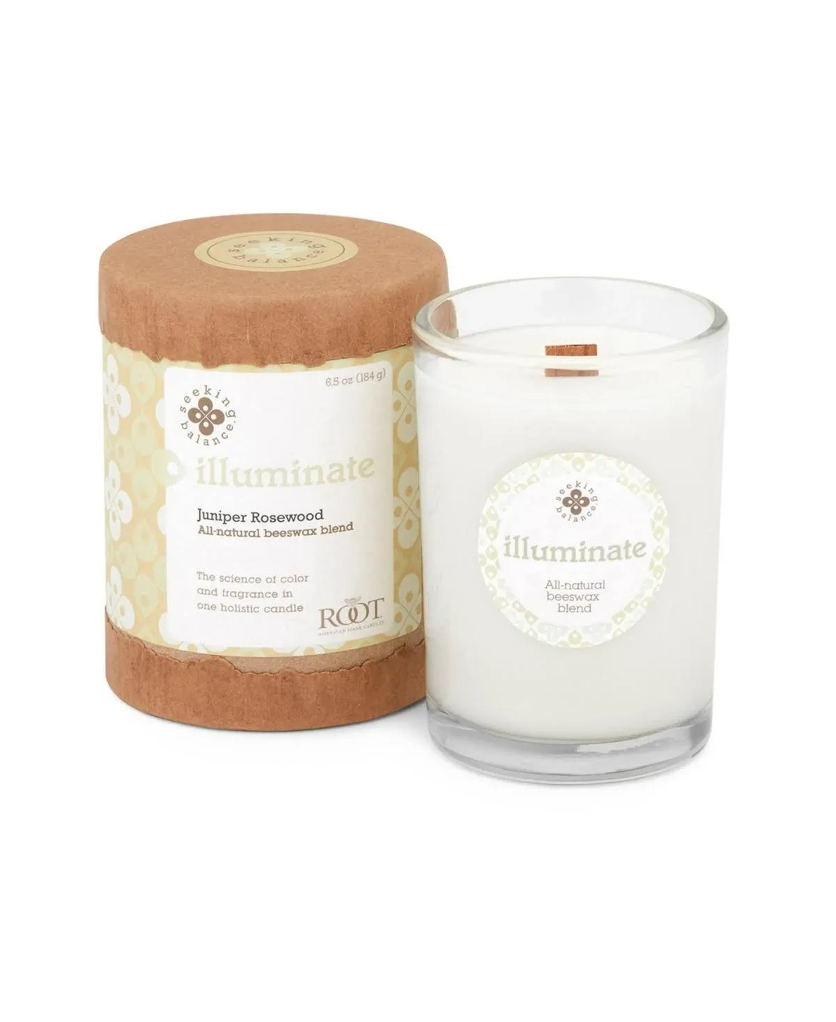 Root Candles Seeking Balance Small Spa Candle, 6.5-Ounce, Illuminate: Juniper Rosewood