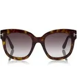 Gafas de sol para mujer Tom Ford Beatrix-02 FT0613 52T grado La Habana Oscura Burdeos 52 mm-