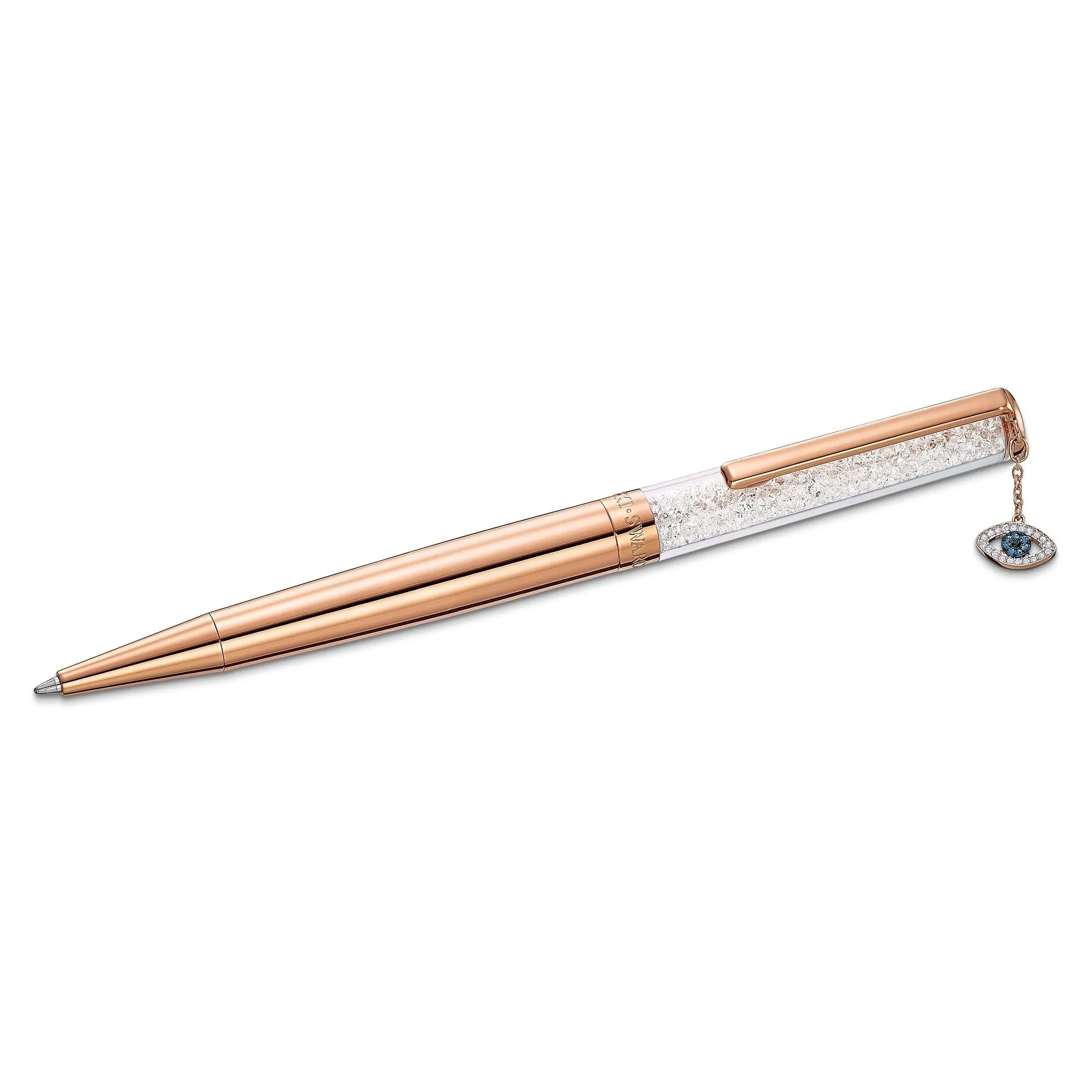 SWAROVSKI CRYSTALLINE EVIL EYE BALLPOINT PEN ROSE-GOLD #5553337 BRAND NEW F/SH