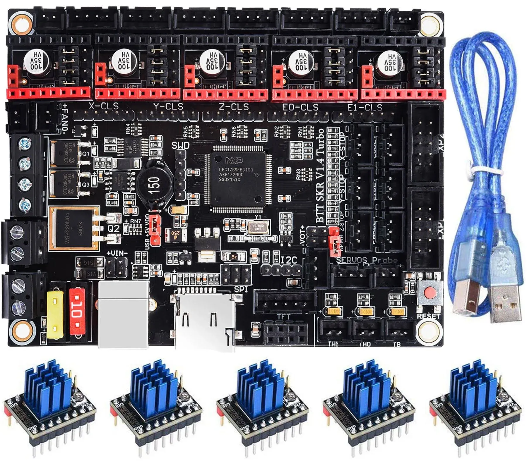 BIGTREETECH SKR V1.4 Turbo Control Board 32bit for 3D Printer Compatible with...