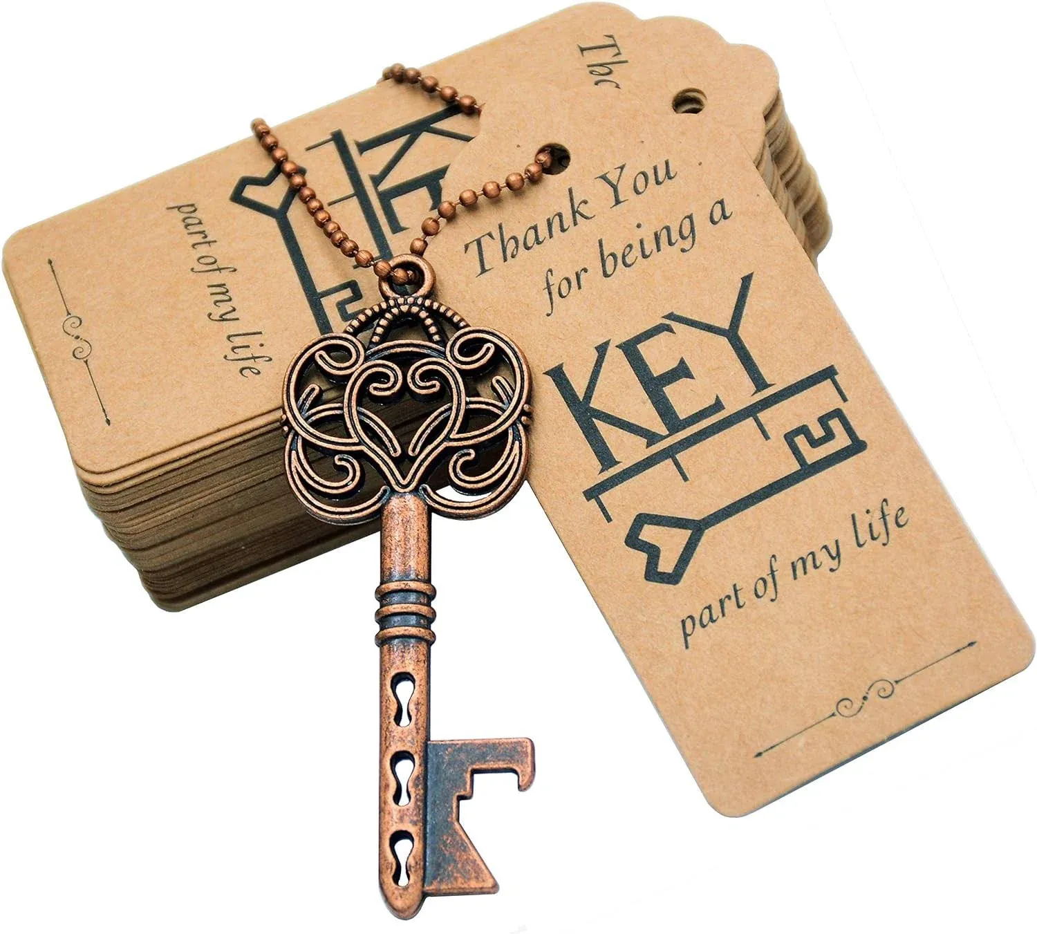 Aokbean 52pcs Vintage Skeleton Key Bottle Opener Party Favor Wedding Favor Guest ...