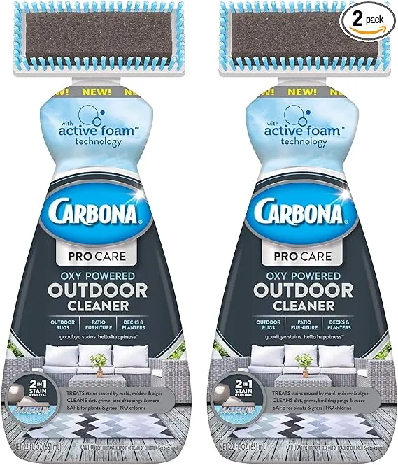 Carbona Pro Care Oxy Powered Outdoor Cleaner with Active Foam Technology | 22 Fl Oz, 2 Pack