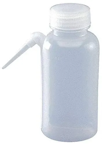 Integrated Spout; Wash Bottle; Plastic; NonVented Wide Mouth, Size: One Size