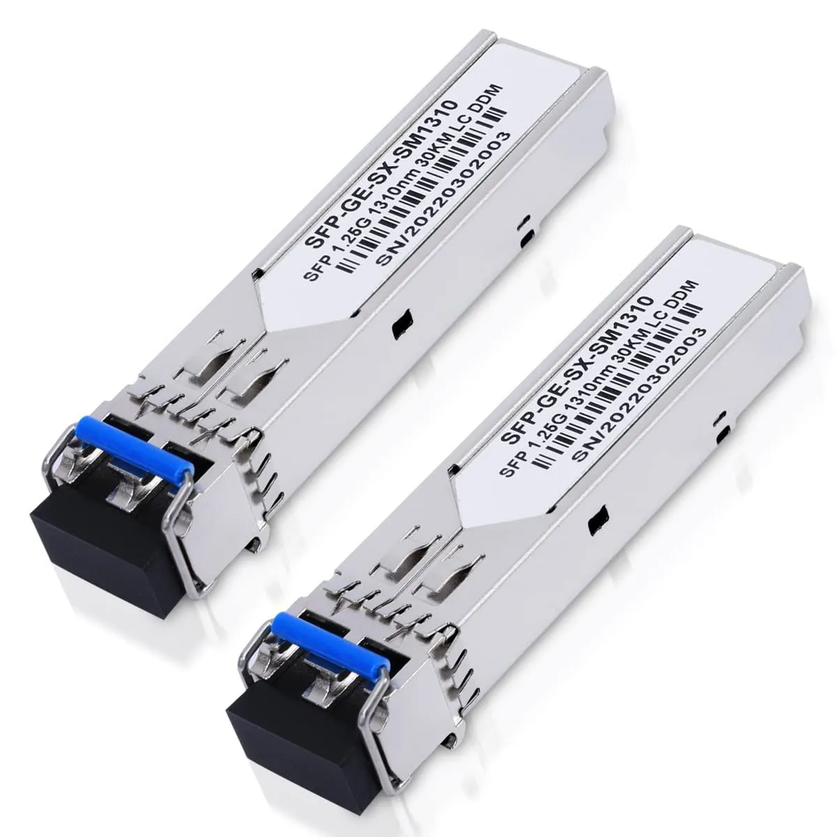 2 Pack Gigabit SFP Module 1310nm-SMF 1000Base-LX for Cisco GLC-LH-SMD,Ubiquiti UniFi,Meraki MA-SFP-1GB-LX10,Intel,Fortinet,Mikrotik,Netgear,TP+D-Link TL-SM311LS Transceiver Up to 20 km