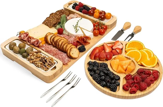 Bamboo Charcuterie Board Gift Set