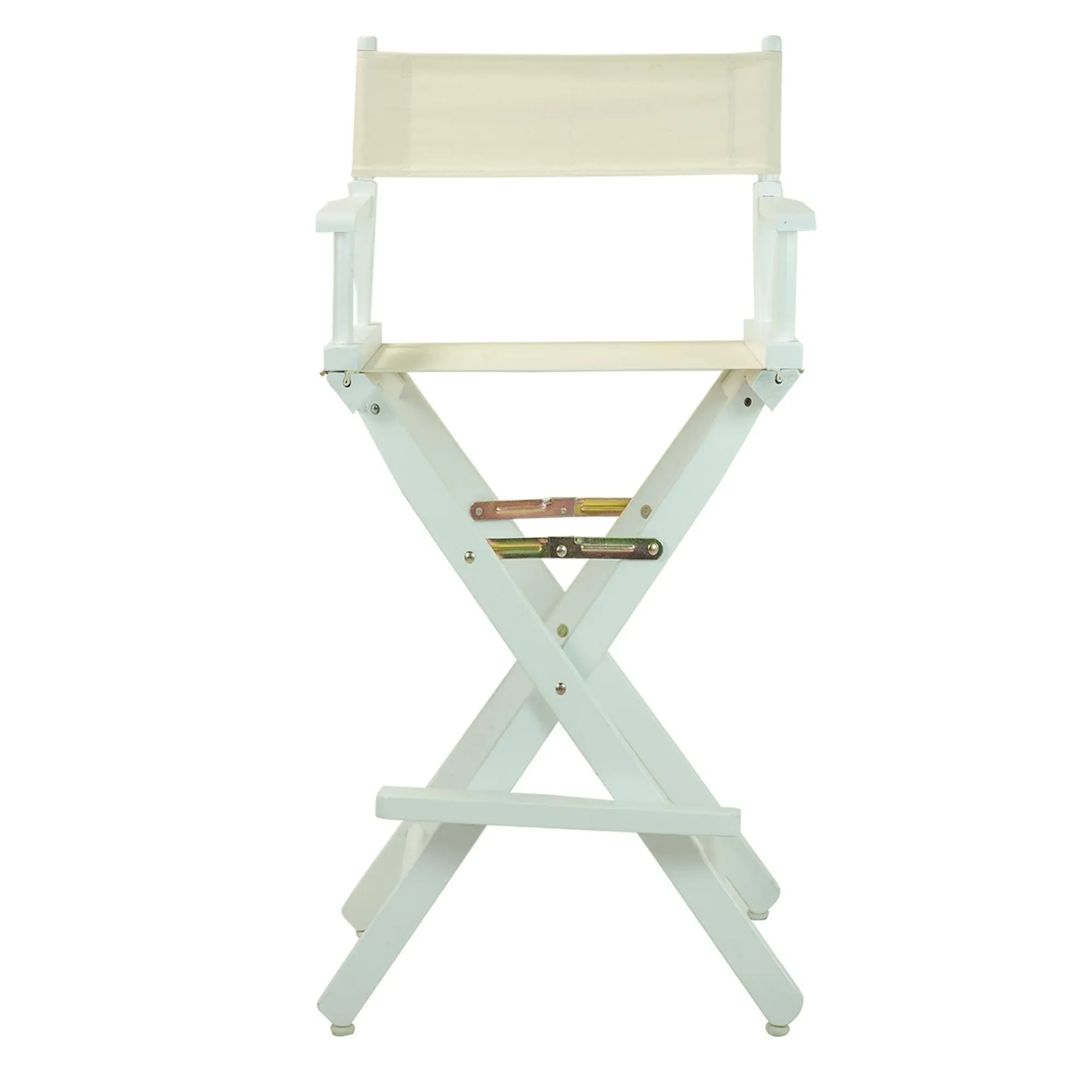 30" Director's Chair White Frame in Natural/Wheat Canvas - Casual Home 230-01/021-12