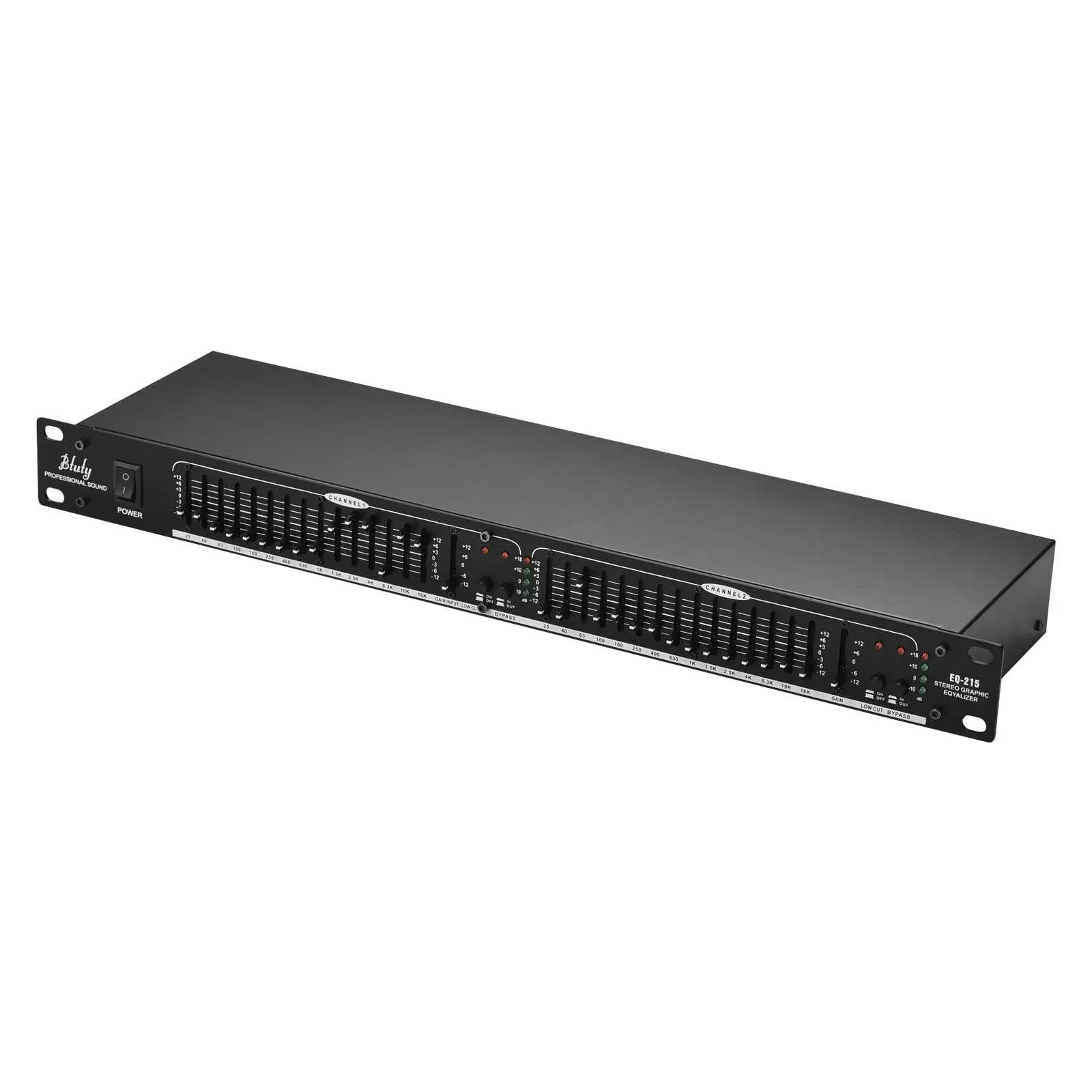 Professional EQ-215 Rack Mount 2 Channels 15 Band Stereo Graphic Equalizer H8C1