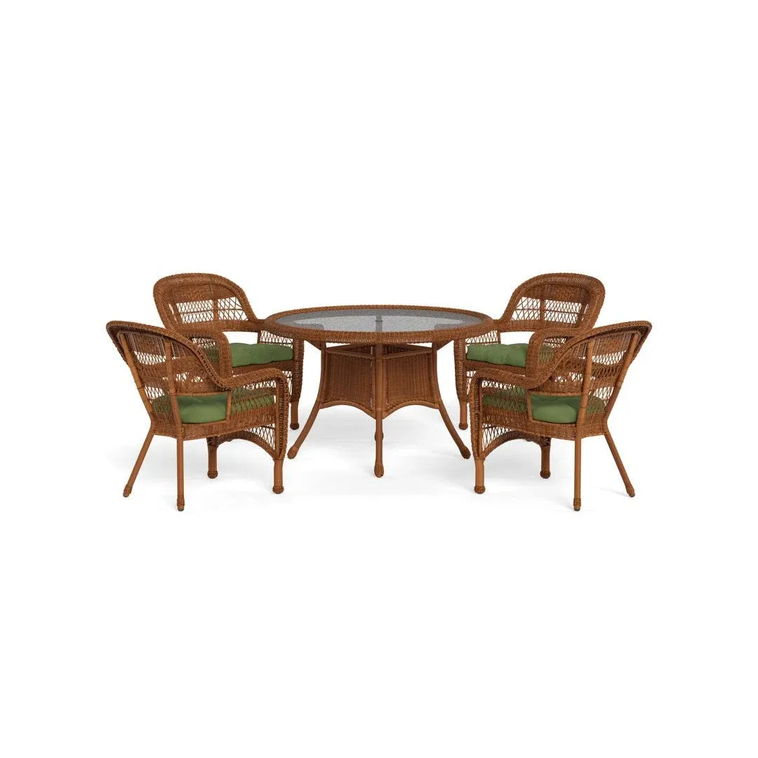 Outdoor Tortuga Portside 5 Piece Patio Dining Set Monti Leaf