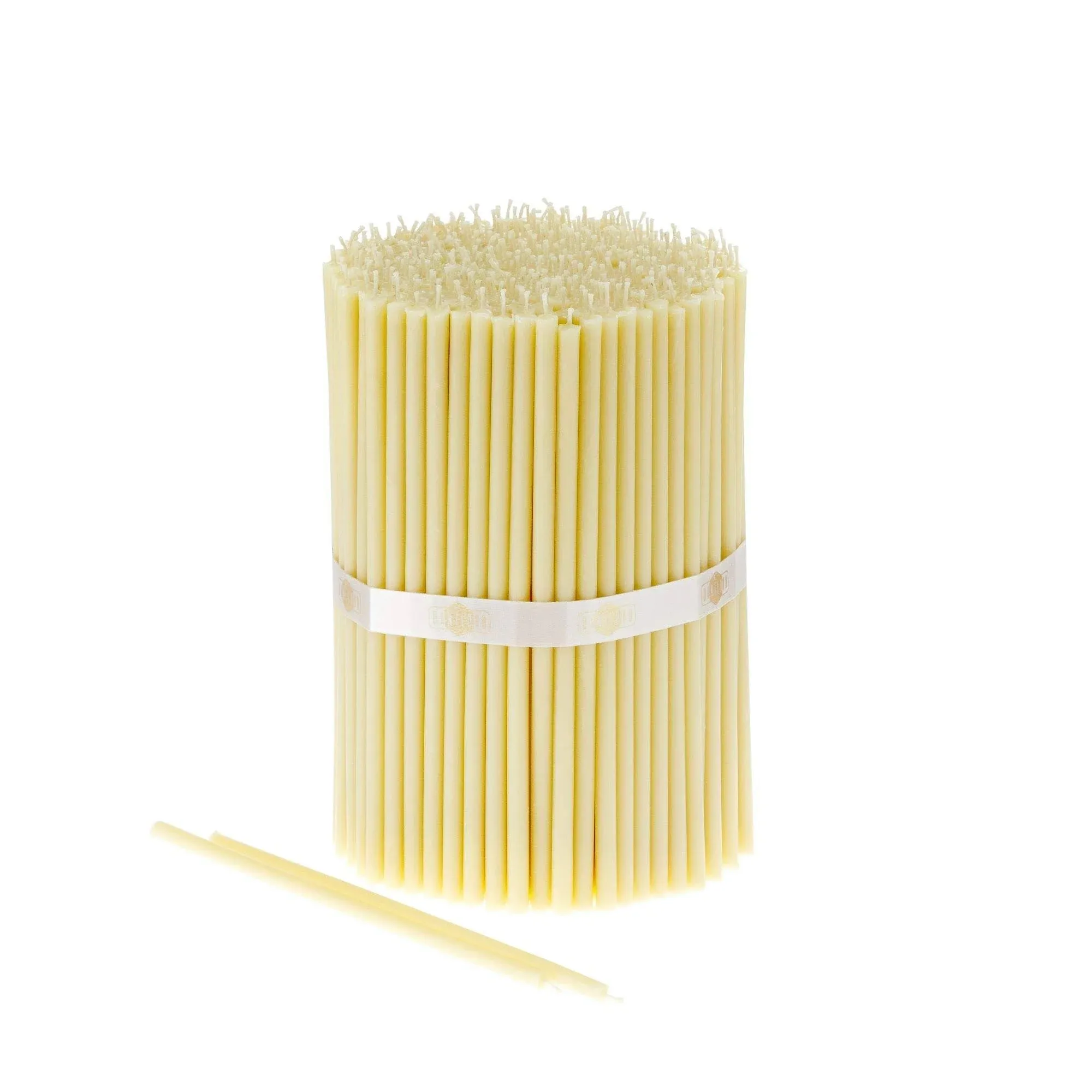 Danilovo Pure Beeswax Candles - No-Drip, Smoke-Less, Tall, Thin Taper Candles – Decorative Candles for Church Prayer, Decor or Birthday Candles – Honey Scented – 7.1 in, Ø 0.24 in (White, 200pcs)