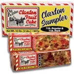 Claxton Fruit Cake Regular Dark Sampler Packed in New, Claxton Gift Carton