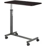 Drive Medical Non Tilt Top Overbed Table, Silver Vein