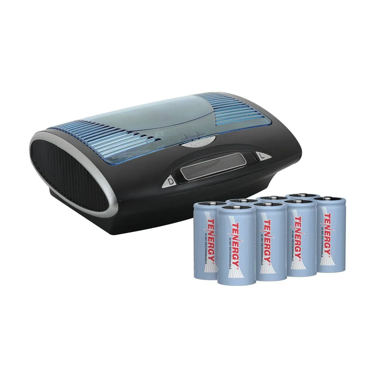 Tenergy Combo: T9688 Universal LCD Battery Charger + 8 C 5000mAh NiMH ...