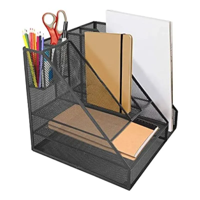 Halter Mesh Desk Organizer for Office Supplies Organization - 8 Compartments - 2 ...