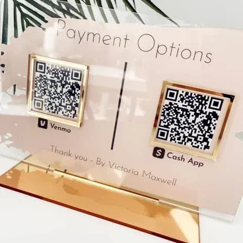 Custom Cash App Sign,QR Code Sign, Multi QR code Business Sign, Scan to Pay Sign,QR Code Sign,CashApp Payment Sign, PayPal Payment Sign, Small Business Payment Plaque, Pop Up Shop