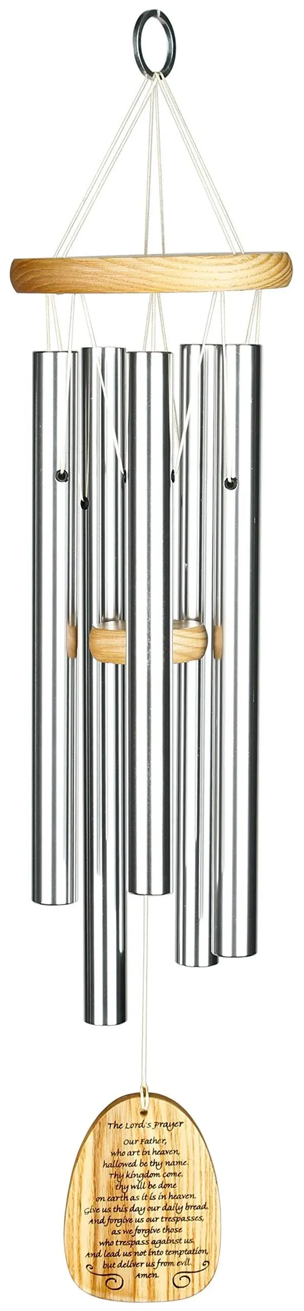 Woodstock Chimes Signature Collection, Woodstock Reflections, 22'' The Lord's Prayer Inspirational and Memorial Wind Chimes for Outdoor, Patio, Home or Garden Décor (WRLP)