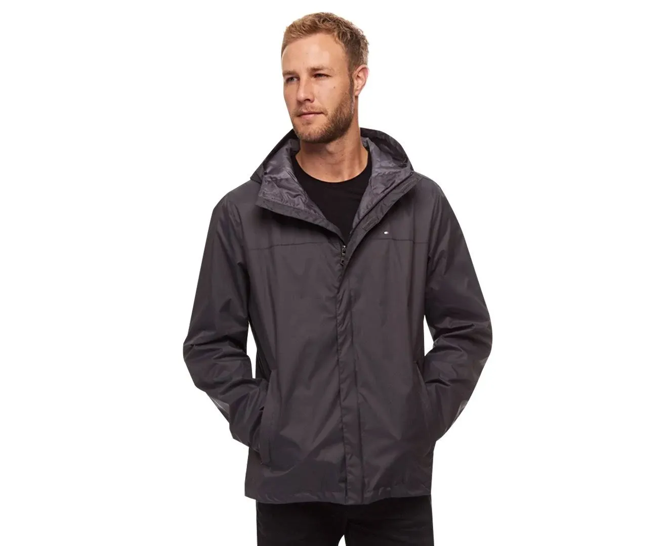 Tommy Hilfiger Men's Legacy Lightweight Breathable Waterproof Hooded Rain Jacket