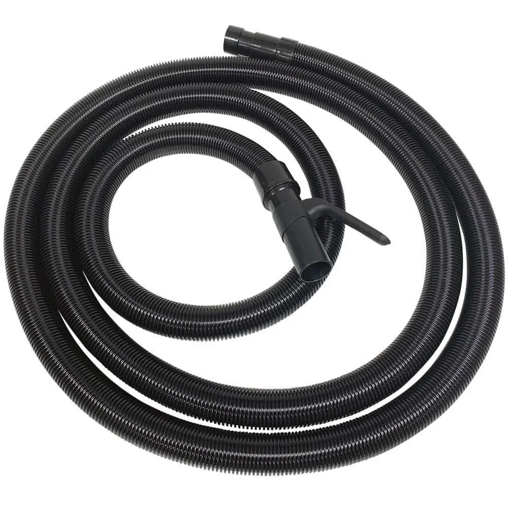 Cen-Tec Systems 94324 20 ft. Commercial Grade Shop Vacuum Replacement Hose with Swivel End and Curved Handle, Black