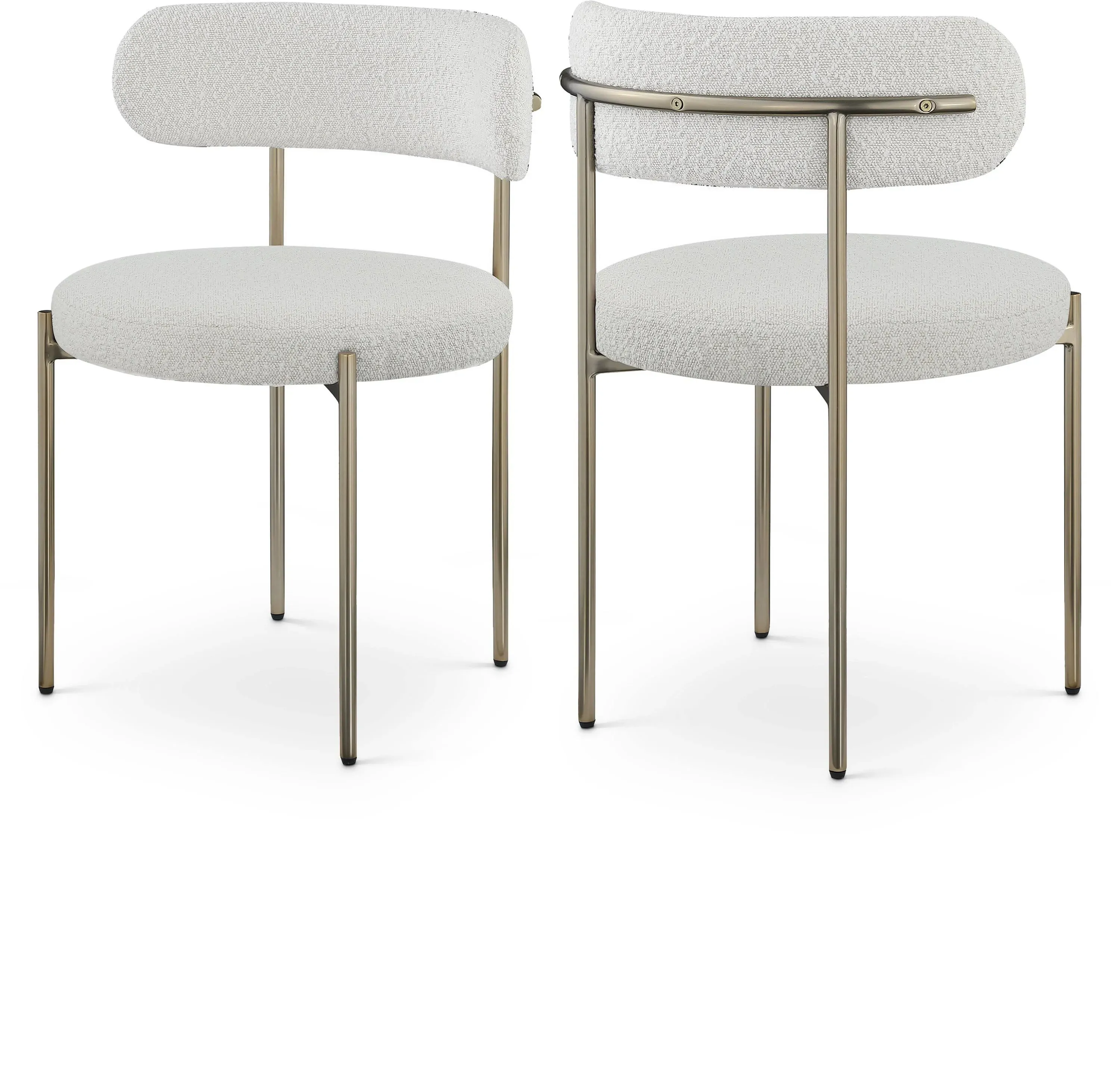 AllModern Sherwood Solid Back Boucle Side Chair (Set of 2)