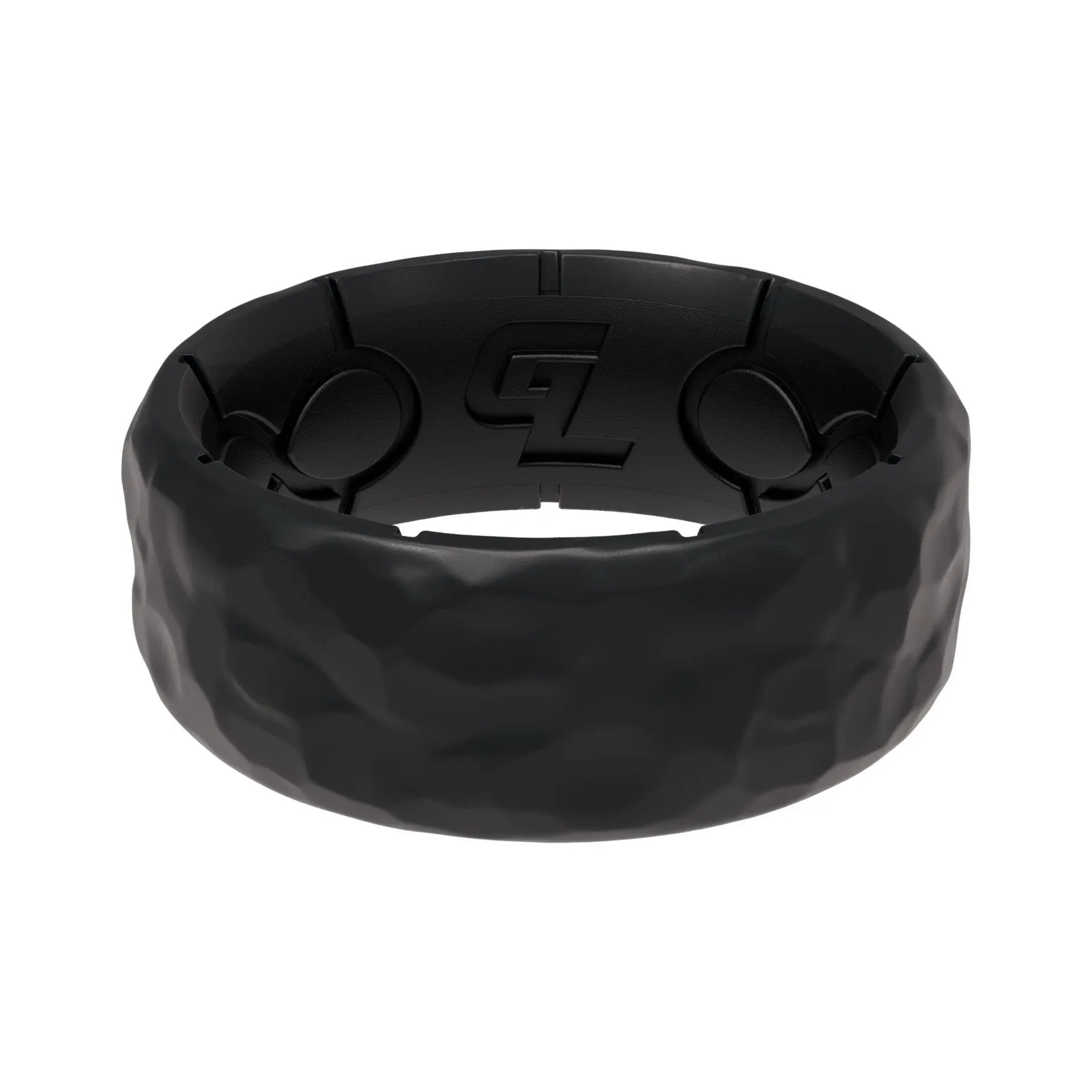 Zeus Hammered Graphite Ring